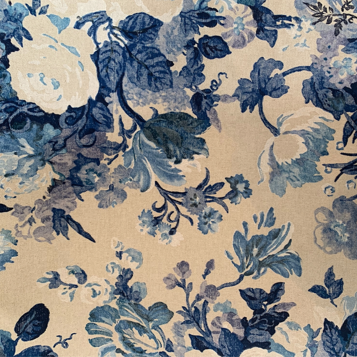 Kaufmann Blue and White Large Floral
