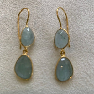 Two Tier pale green earrings 310SE01