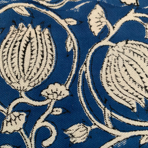 Woodblock Blue and White Floral